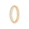 Nature-Inspired Gold and Diamond Bangle,,hi-res 2