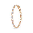 Glamorous Oval-motif Diamond and Gold Bangle,,hi-res 2