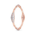 Graceful Floral Diamond and Rose Gold Bangle,,hi-res 2