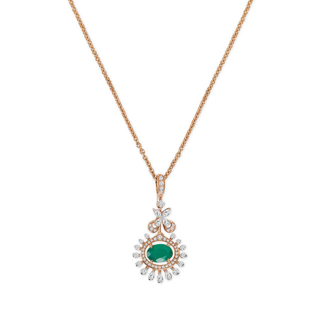 Tanishq 18KT Diamond Pendant with Chain for Women 3
