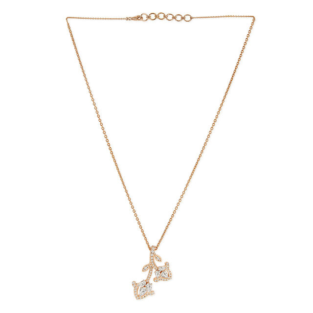 Tanishq 18KT Diamond Pendant with Chain for Women 