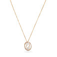 Twisted Bud Diamond and Gold Pendant with Chain,,hi-res 