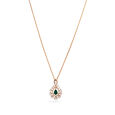 Leaf-Motif Green Onyx and Diamond Pendant,,hi-res 