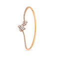 Feminine Floral Diamond and Gold Bangle,,hi-res 2