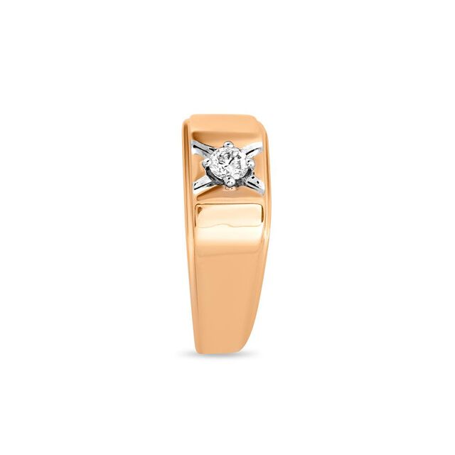 Sheen Diamond Cross Gold Ring 