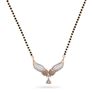 Graceful Diamond and Gold Mangalsutra