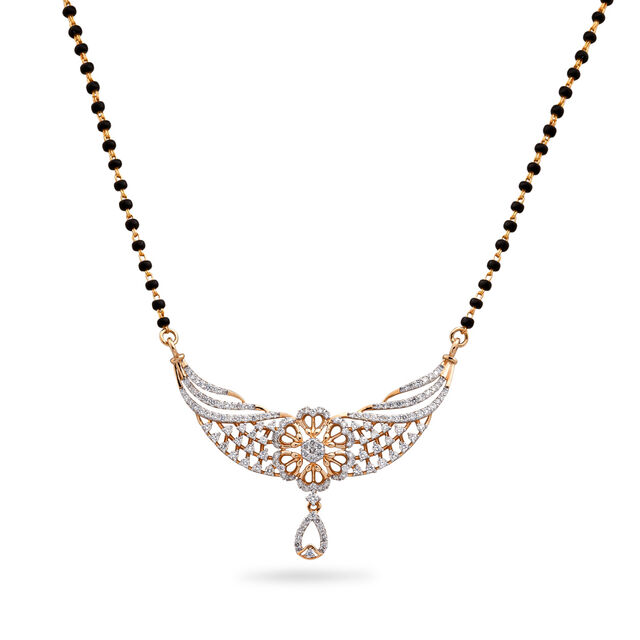 Captivating Diamond and Gold Mangalsutra,,hi-res 