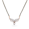Delicate Swirl Motif Gold and Diamond Mangalsutra,,hi-res 