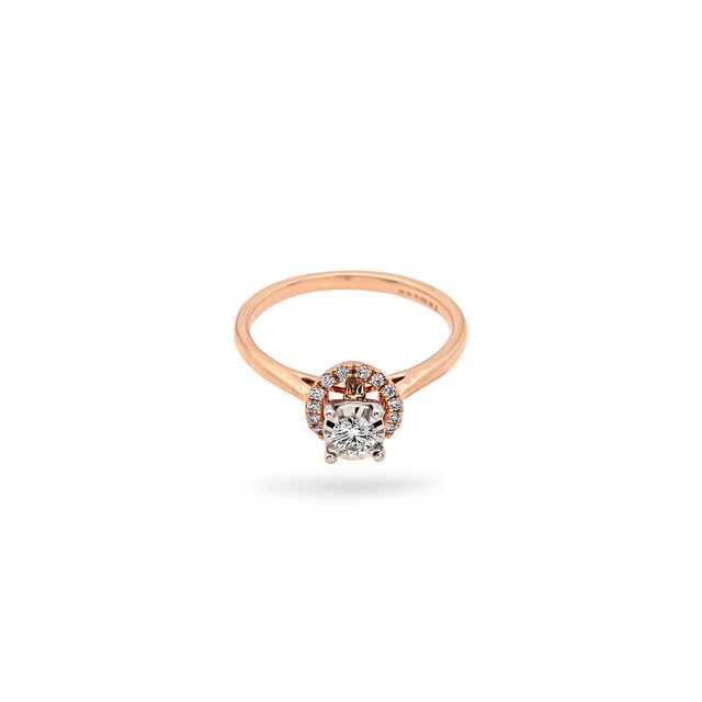 Luminous Solitaire Halo Ring,,hi-res 