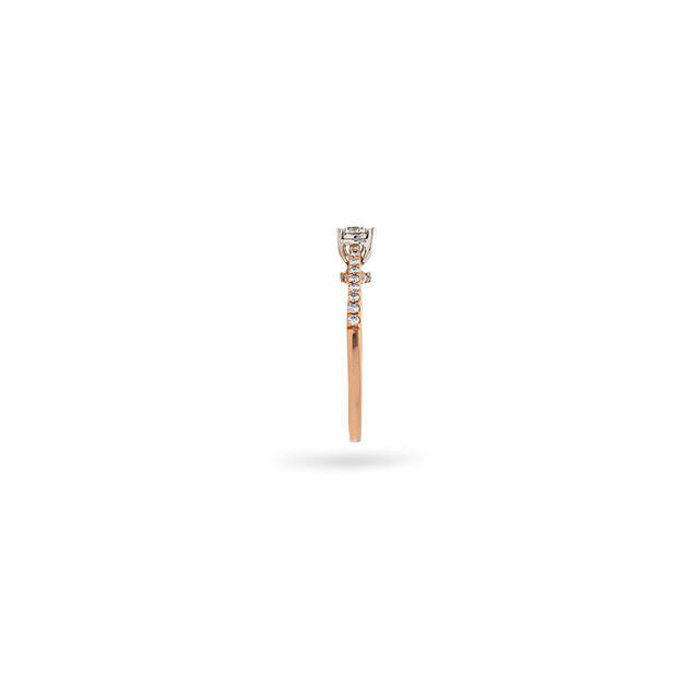 Luxe Solitaire Halo Diamond Ring,,hi-res 2
