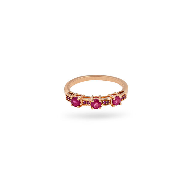 Radiant Ruby Symphony Gold Ring,,hi-res 