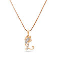Luminous Ganesha Gold and Diamond Pendant,,hi-res 