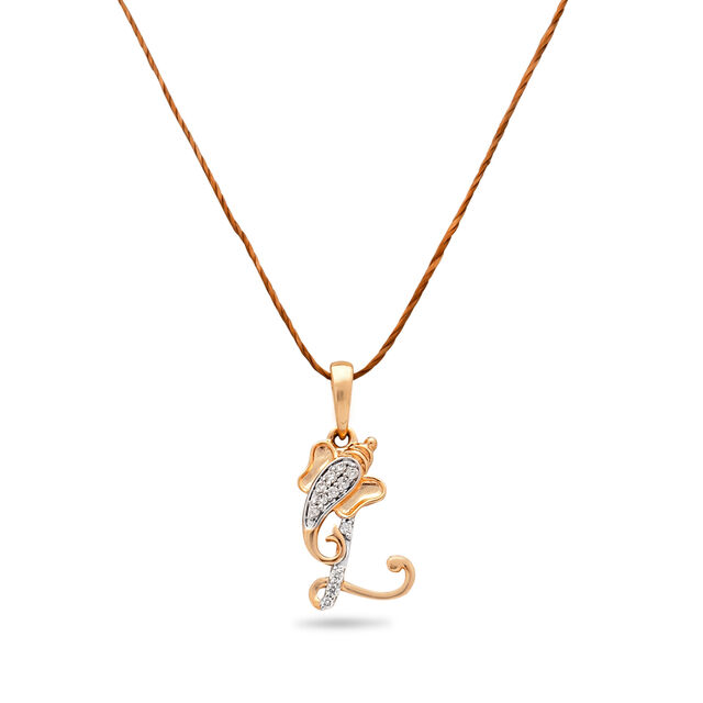 Luminous Ganesha Gold and Diamond Pendant,,hi-res 