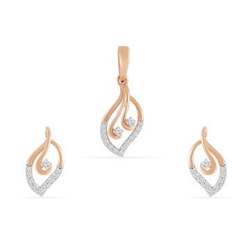 Tanishq 18 KT Layered Drop Pendant Setfor Women