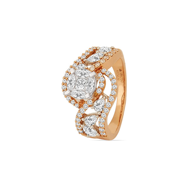 Tanishq 18KT Diamond Finger Ring for Women 2
