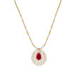 Tanishq 18 Karat Diamond Pendant with Chain for Women 2