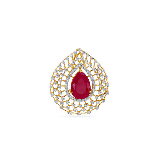 Tanishq 18 Karat Diamond Pendant with Chain for Women 4