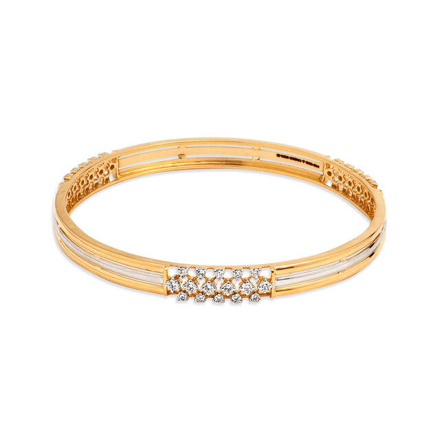 Dainty Diamond and Gold Bangle,,hi-res 