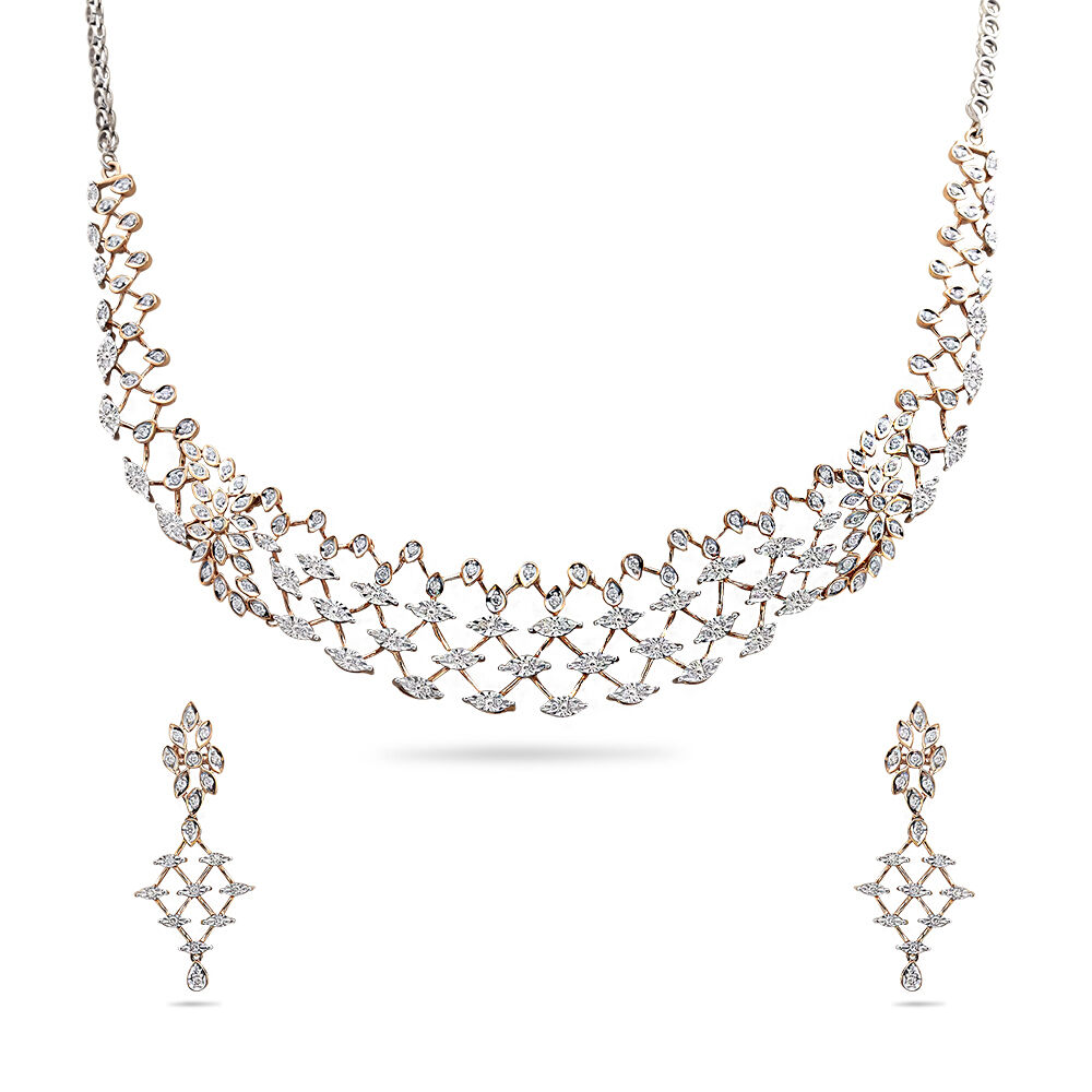 Tanishq silver necklace constantemente set