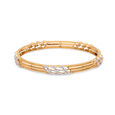 Stacked Elegance Diamond and Gold Bangle,,hi-res 