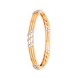 Stacked Elegance Diamond and Gold Bangle,,hi-res 2