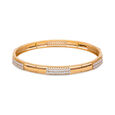 Modern Diamond and Gold Bangle,,hi-res 