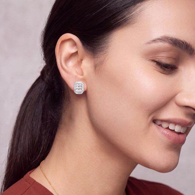 Dazzling Diamond Mirage Stud Earrings 3