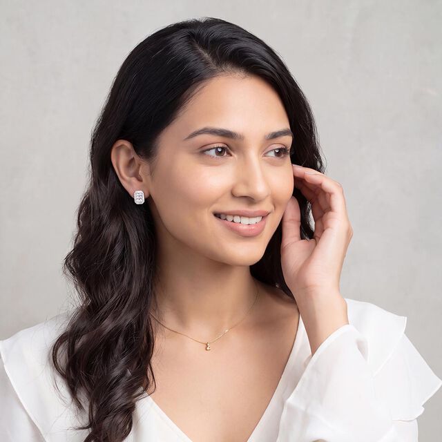 Dazzling Diamond Mirage Stud Earrings 2