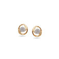 Oval-shaped Diamond and Gold Earrings,,hi-res 