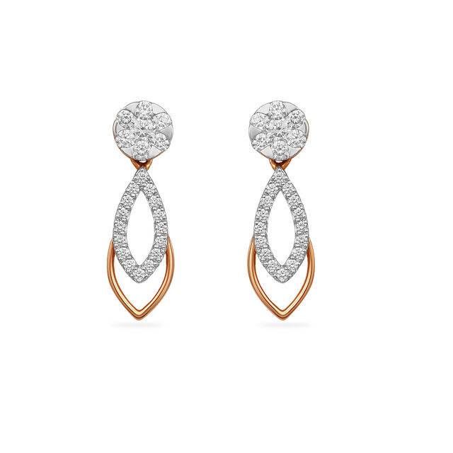 Tanishq 18 Karat Diamond Earrings for Women 