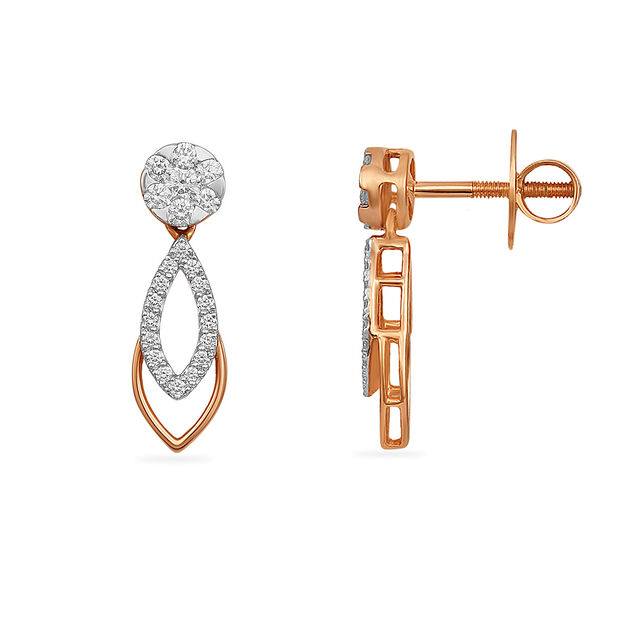 Tanishq 18 Karat Diamond Earrings for Women 2