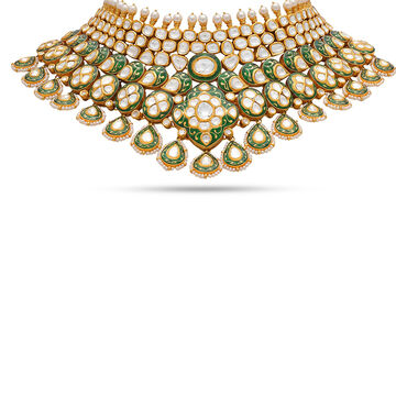 Exquisite Colored Kundan Necklace