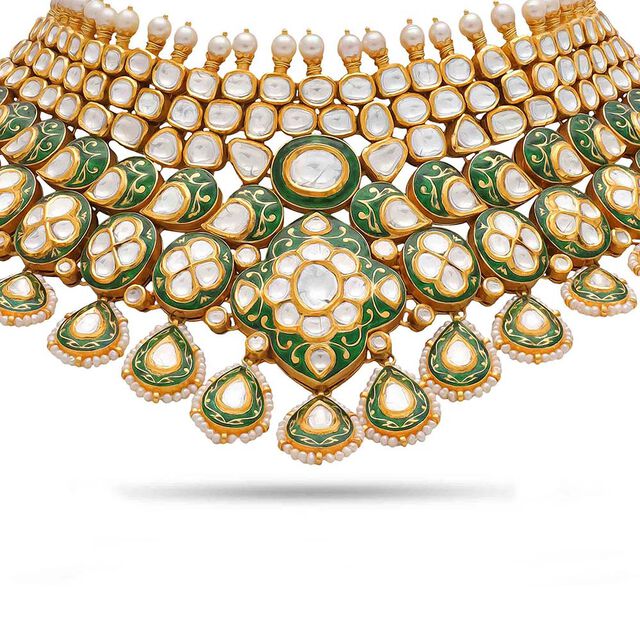 Exquisite Colored Kundan Necklace 2