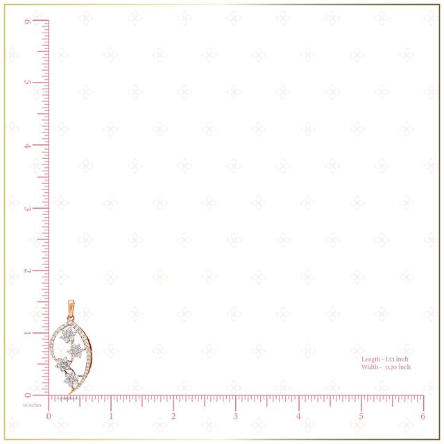 Paisley Floral Diamond and Gold Pendant 3