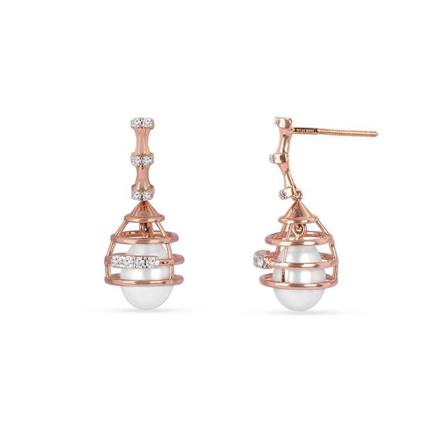 Tanishq 18KT Diamond Drop Earrings for Women 4
