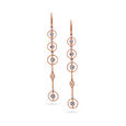 Delicate Cascading Diamond and Gold Drop Earrings 