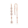 Delicate Cascading Diamond and Gold Drop Earrings 2