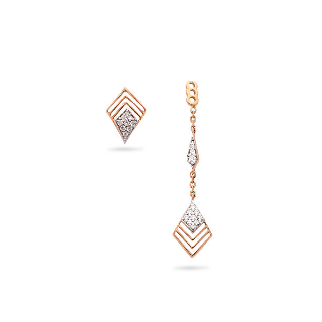 Geometric Diamond Elegance Drop Earrings,,hi-res 3