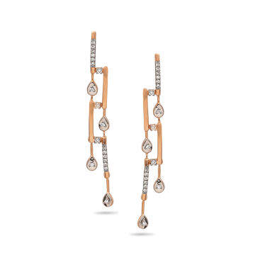 Teardrop Whispers Gold Earrings