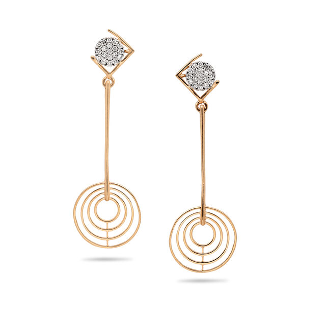 Timeless Circular Diamond Drop Earrings,,hi-res 