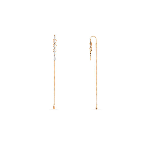 Tanishq 18KT Diamond Drop Earring for Women 2