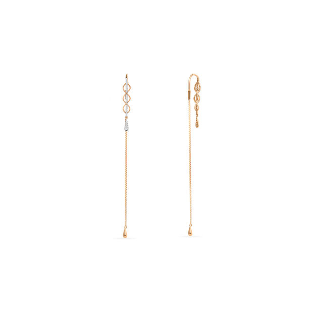 Tanishq 18KT Diamond Drop Earring for Women 4