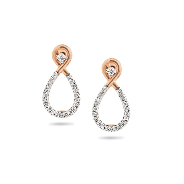 Fancy Diamond Hoop Earrings 
