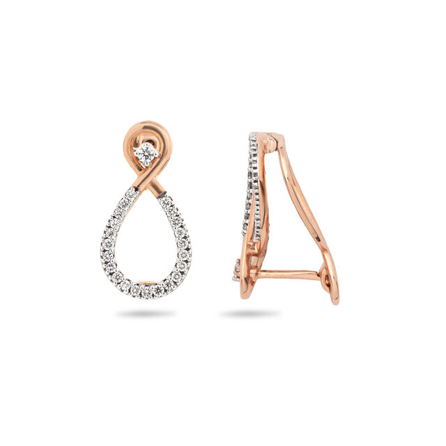 Fancy Diamond Hoop Earrings 2
