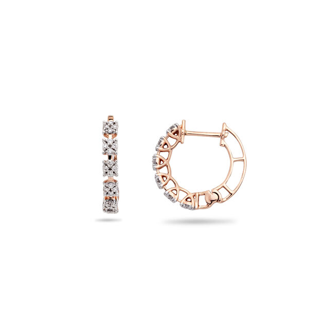 Luxuriant Diamond Hoop Earrings,,hi-res 2