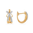 Diamond Cross Hoop Earrings 2