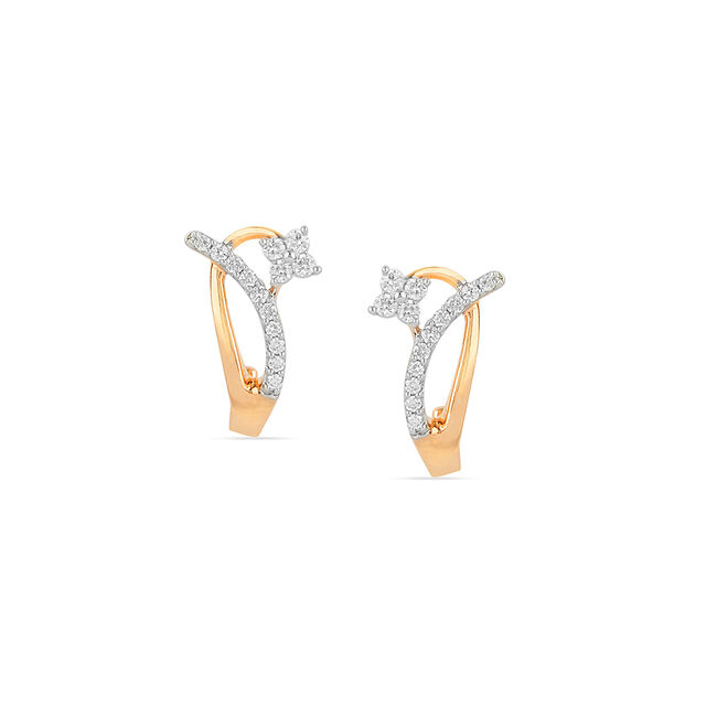 Whimsical Fleur Gold Studs 