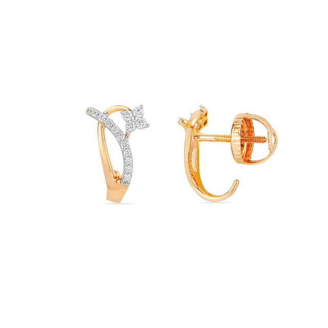 Whimsical Fleur Gold Studs 2