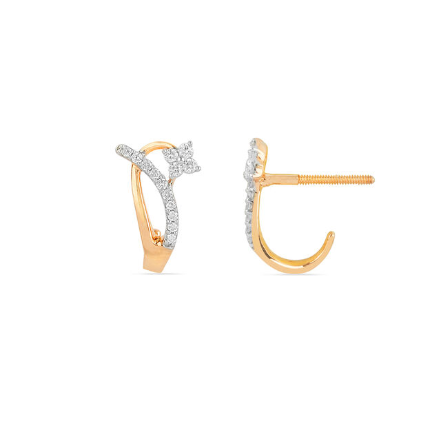 Whimsical Fleur Gold Studs 3