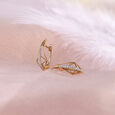 Chic Diamond Gold Earrings 